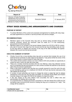stray dogs kennelling arrangements and charges