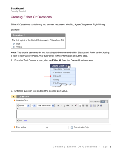 Creating Either Or Questions