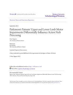 Parkinson`s Patients` Upper and Lower Limb Motor Impairments