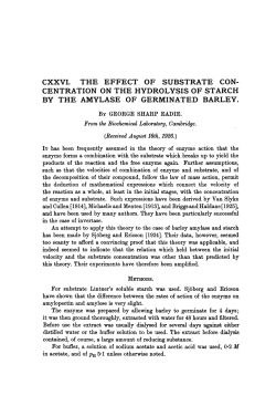 cxxvi. the effect of substrate con- centration on the hydrolysis