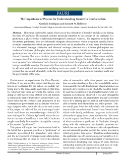 The Importance of Process for Understanding Gender in Confucianism