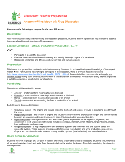 AP10-Frog Dissection - Science from Scientists