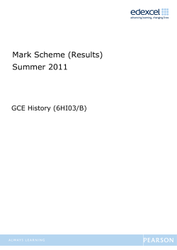 Mark scheme - Unit 3 Option B (6HI03) - June - Edexcel