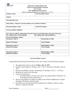 I understand the following about the District 148`s 2017 Express