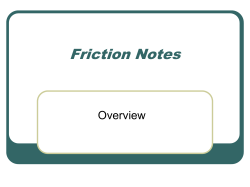 Friction Notes