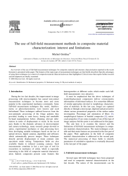The use of full-field measurement methods in composite material