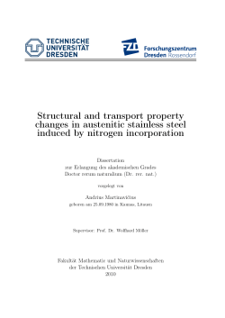 Structural and transport property changes in austenitic