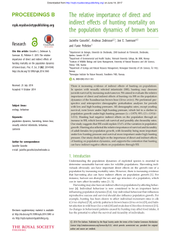 The relative importance of direct and indirect effects of hunting