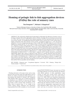 Homing of pelagic fish to fish aggregation devices (FADs): the role of