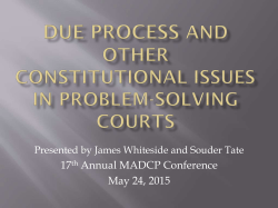 Due Process Presentation - MADCP 2015
