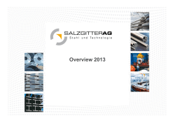 Overview 2013 - Salzgitter AG