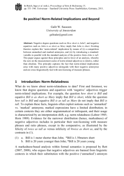 Be Positive! Norm-Related Implications and Beyond