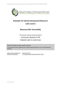 Internal Assessment Resource