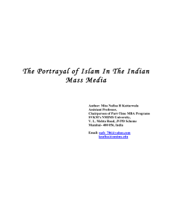 Kattarwala, H - The Portrayal of Islam In The Indian Mass Media