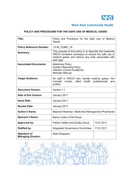 Policy and Procedure for the Safe Use of Medical Gases V1.1.review