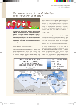 Why mountains of the Middle East and North Africa matter