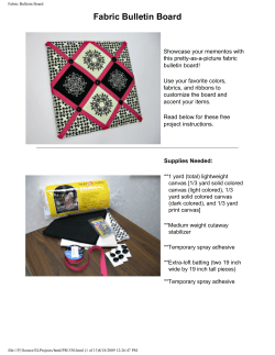 Fabric Bulletin Board