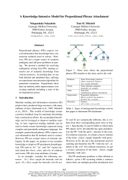 A Knowledge-Intensive Model for Prepositional Phrase Attachment