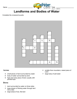 Landforms and Bodies of Water