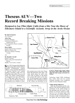 Theseus AUV—Two Record Breaking Missions