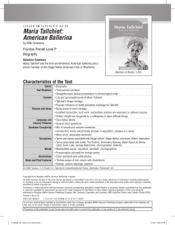 Maria Tallchief: American Ballerina