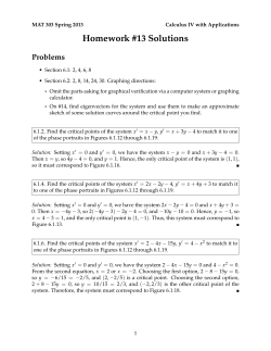 Homework #13 Solutions