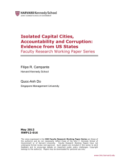 Isolated Capital Cities, Accountability and Corruption: Evidence from