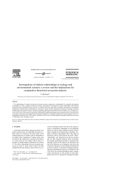 Investigations of indirect relationships in ecology and environmental