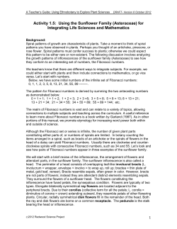 Activity 1.5: Using the Sunflower Family (Asteraceae) for Integrating