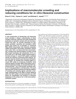 Implications of macromolecular crowding and