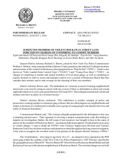 said - Queens District Attorney`s Office