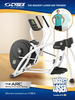 THE BIGGEST LOSER ARC TRAINER - Commercial Fitness Solutions