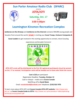 Sun Parlor Amateur Radio Club (SPARC) JOTA