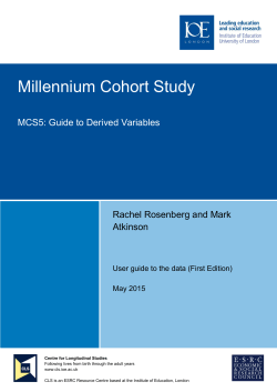MCS5: Guide to Derived Variables