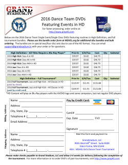 2016 Dance Team DVDs Featuring Events in HD
