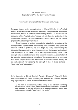 The "Implied Author" - Interdisciplinary Center for Narratology