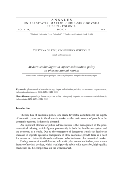 Modern technologies in import substitution policy&hellip;