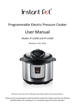 Instant Pot IP-LUX User Manual English