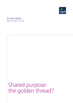 Shared purpose: the golden thread?