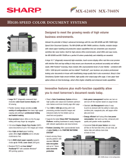 MX-6240N | MX-7040N Specification Sheet