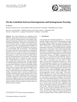 On the transition between heterogeneous and homogeneous freezing