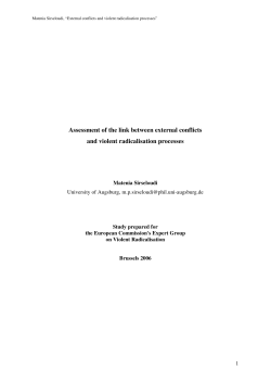Assessment of the link between external conflicts and violent