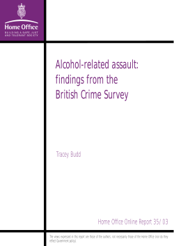 Alcohol-related assault: findings from the British Crime Survey