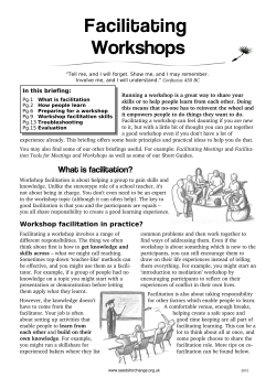 Facilitating Workshops