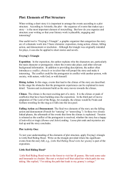 Plot: Elements of Plot Structure