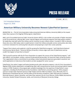 American Military University Becomes Newest CyberPatriot Sponsor