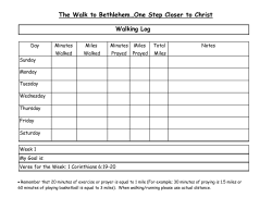 The Walk to Bethlehem&hellip;One Step Closer to Christ Walking Log