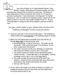First Grade Homework Expectations