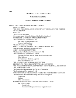 2004 THE OHIO STATE CONSTITUTION A REFERENCE GUIDE