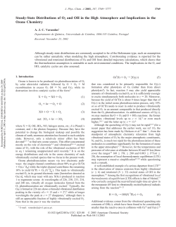 Steady-State Distributions of O2 and OH in the High